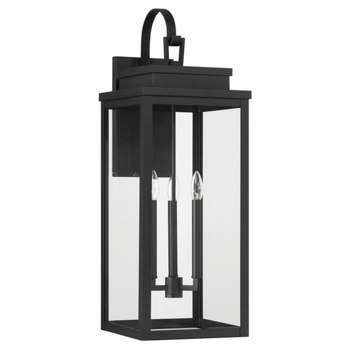 Hillside Three Light Exterior Wall Sconce in Textured Black (577|207744A)