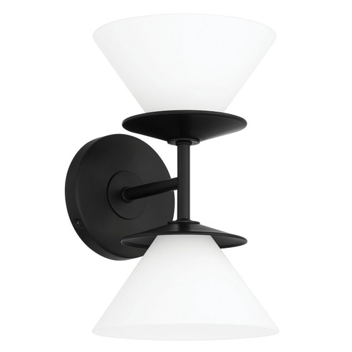 Tremolo Two Light Vanity in Matte Black, Champagne Gold (577|207321A)