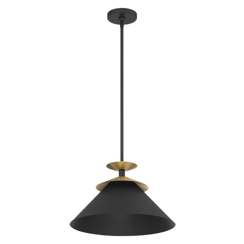 Tremolo One Light Pendant in Textured Black, Champagne Gold (577|207318A)