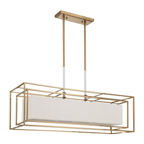Abbey Eight Light Linear Chandelier in Brass (577|207271A)