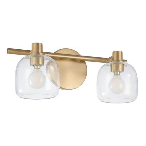 Valentina Two Light Vanity in Champagne Gold, Clear (577|207005A)