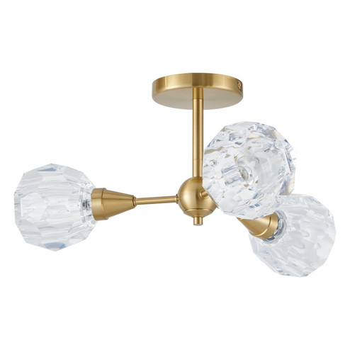 Helena Three Light Semi-Flush Mount in Brushed Gold (577|206945A)