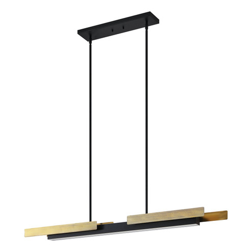 Grazia LED Linear Pendant in Matte Black, Brushed Gold (577|206938A)