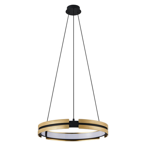Grazia LED Pendant in Matte Black, Brushed Gold (577|206937A)