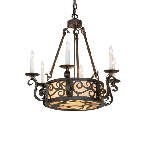 Delano Eight Light Chandelier in Rust Copper (57|290183)
