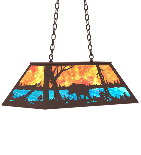 Bear At Lake Six Light Pendant in Cafe Noir (57|234105)
