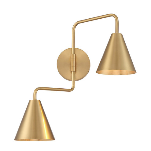 Two Light Wall Sconce in Natural Brass (446|M90111NB)