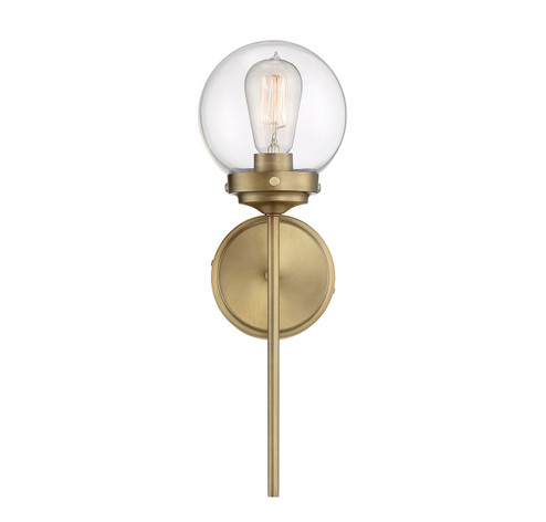 Mscon One Light Wall Sconce in Natural Brass (446|M90025NB)