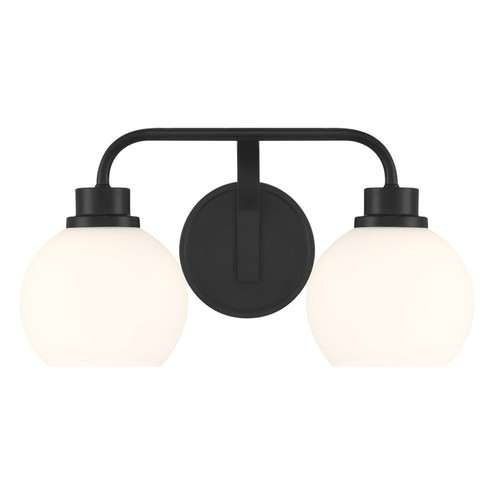 Two Light Bathroom Vanity in Matte Black (446|M80080MBK)