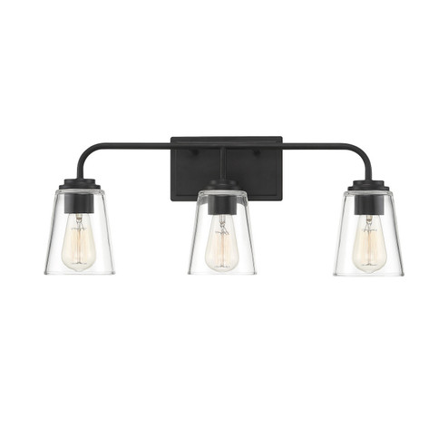 Mbath Three Light Bathroom Vanity in Matte Black (446|M80044MBK)