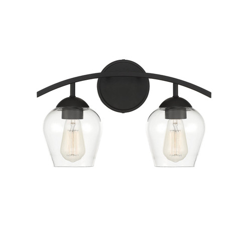Mbath Two Light Bathroom Vanity Light in Matte Black (446|M80031MBK)
