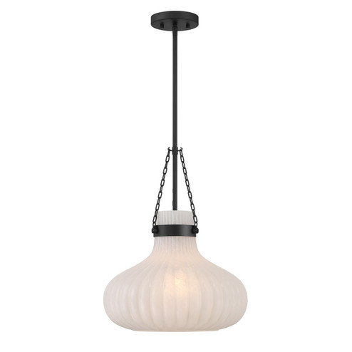 One Light Pendant in Matte Black (446|M7046MBK)