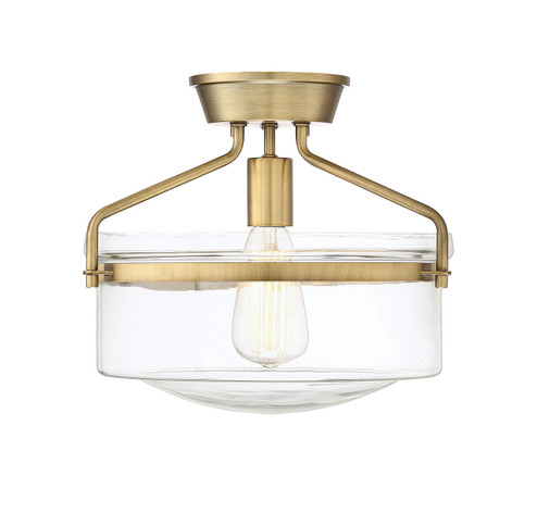 Msemi One Light Semi-Flush Mount in Natural Brass (446|M60011NB)