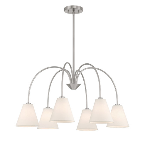 Six Light Chandelier in Brushed Nickel (446|M100138BN)