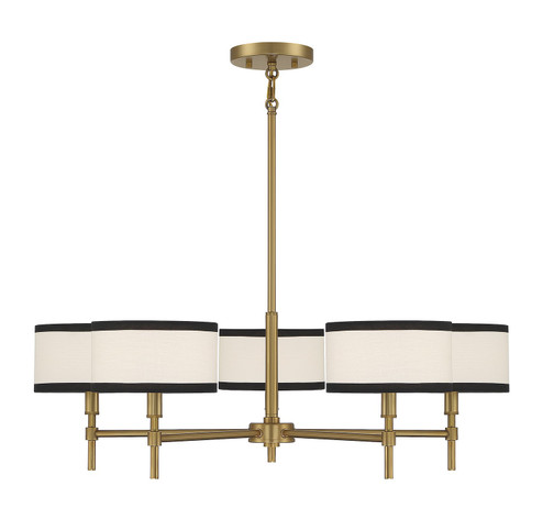 Five Light Chandelier in Natural Brass (446|M10011NB)