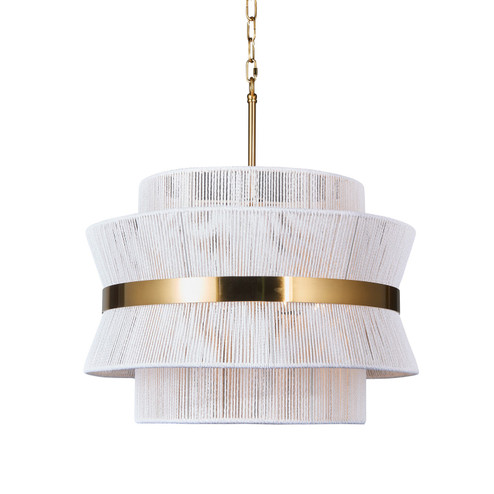 Soleil Six Light Chandelier in White (374|H251026W)