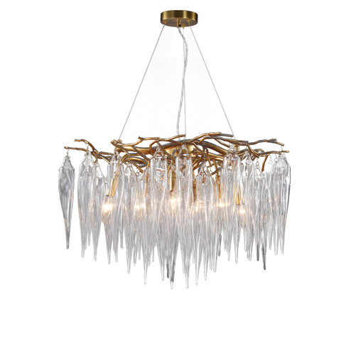 Alpine Villages Seven Light Chandelier in Sunwashed Goldleaf (374|H221047)