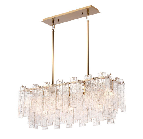 Flavia Seven Light Chandelier in Winter Brass (374|H201075)