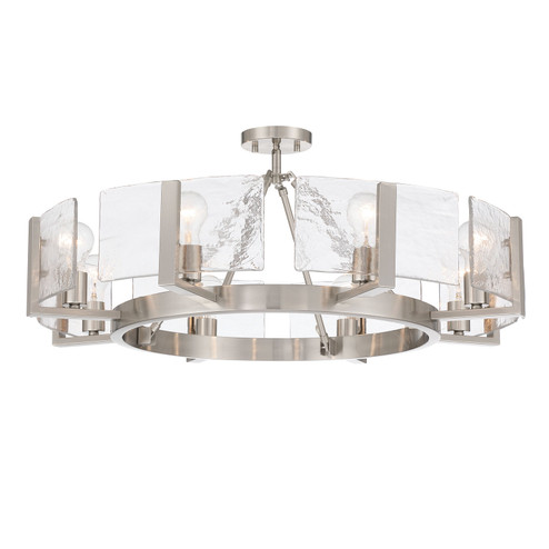 Aenon Eight Light Semi-Flush Mount in Pewter (62|31648SFPWHWG)