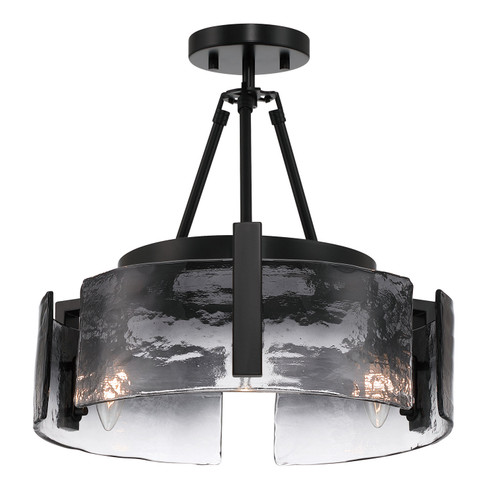 Aenon Three Light Semi-Flush Mount in Matte Black (62|31643SFBLKSWG)