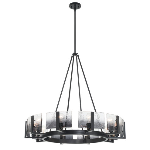 Aenon Ten Light Chandelier in Matte Black (62|316410BLKSWG)