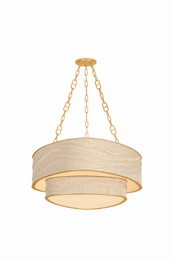 Kiso Nine Light Chandelier in Vintage Gold Leaf (68|58732VGL)