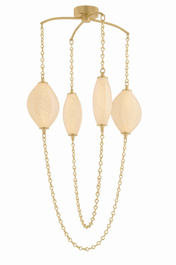 Positano LED Chandelier in Vintage Brass (68|58230VB)