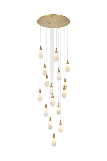 Amora LED Pendant in Satin Gold (173|1013D28SG22ST)