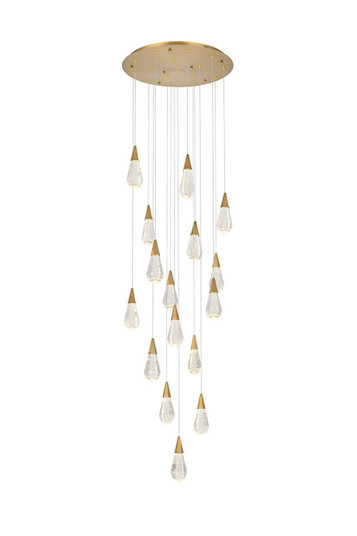 Amora LED Pendant in Satin Gold (173|1013D28SG02CR)
