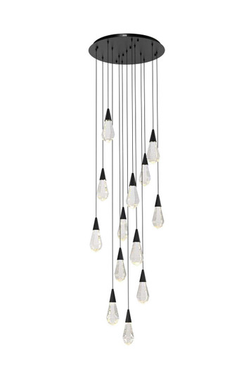 Amora LED Pendant in Black (173|1013D24BK02CR)