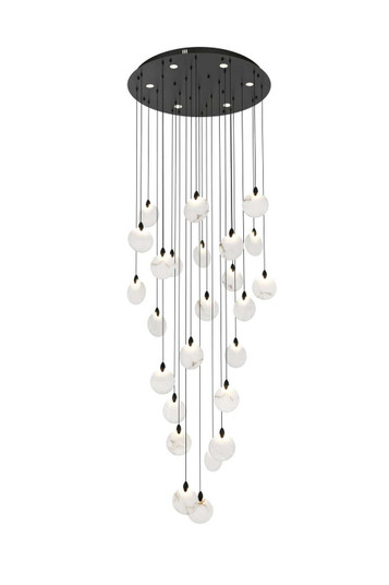 Avery LED Chandelier in Black (173|1012G36BK11ST)