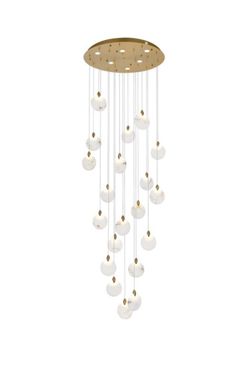 Avery LED Chandelier in Satin Gold (173|1012G32SG11ST)