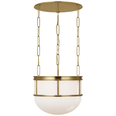 Martil LED Lantern in Antique-Burnished Brass with White Glass (268|CHC5125ABWG)