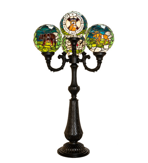 Personalized Four Light Table Lamp in Solar Black (57|297561)