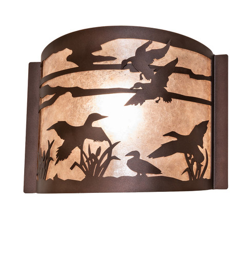 Ducks In Flight One Light Wall Sconce in Mahogany Bronze (57|293501)
