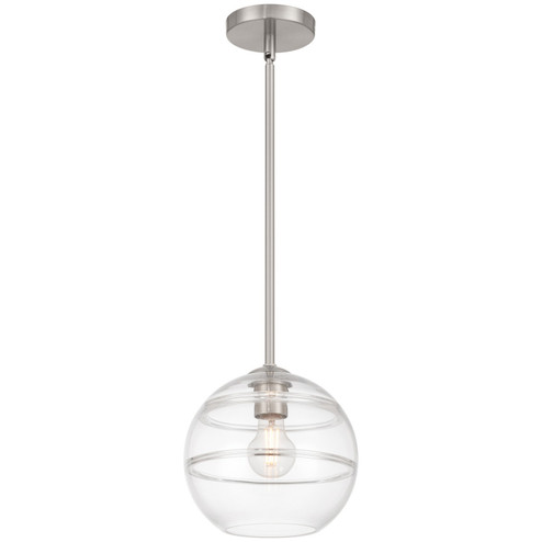 Swirl One Light Pendant in Brushed Steel (18|63092BSCRB)