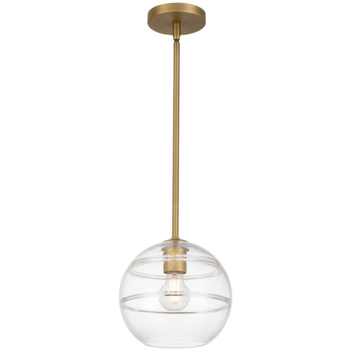 Swirl One Light Pendant in Antique Brushed Brass (18|63092ABBCRB)