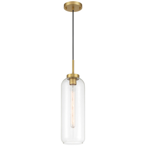 Elle One Light Pendant in Antique Brushed Brass (18|52006ABBCLR)
