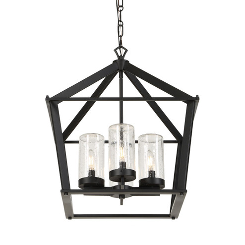Evanston Four Light Pendant in Matte Black (52|21665)
