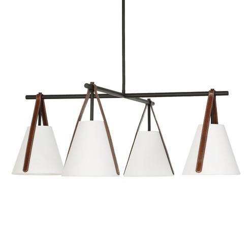 Reins Four Light Chandelier in Matte Black (52|21418)