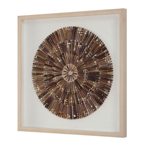 Tiger Sea Urchin Shadow Box in Natural Pine Wood (52|03501)