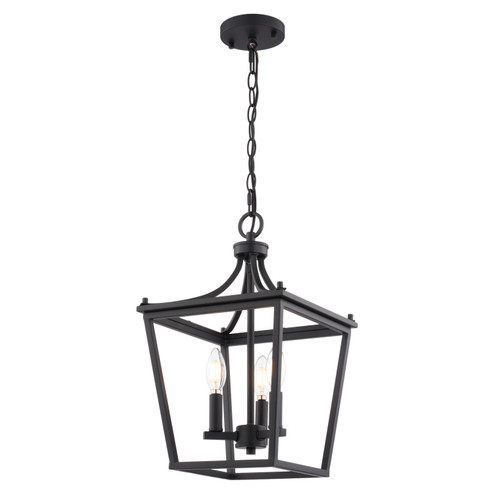 Cottage Grove Three Light Pendant in Matte Black (63|P0477)