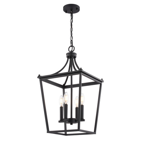 Cottage Grove Four Light Pendant in Matte Black (63|P0466)