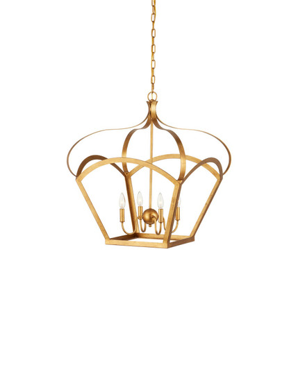 Coronet Four Light Lantern in Antique Gold Leaf (142|90001487)