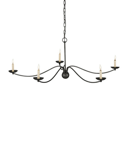 Franz Five Light Chandelier in Black (142|90001485)
