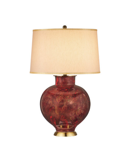 Lutz One Light Table Lamp in Dark Red / Gold (142|60001106)