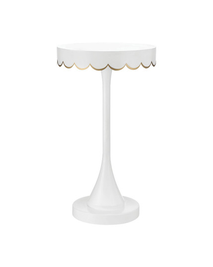Enid Accent Table in White / Gold (142|40000258)