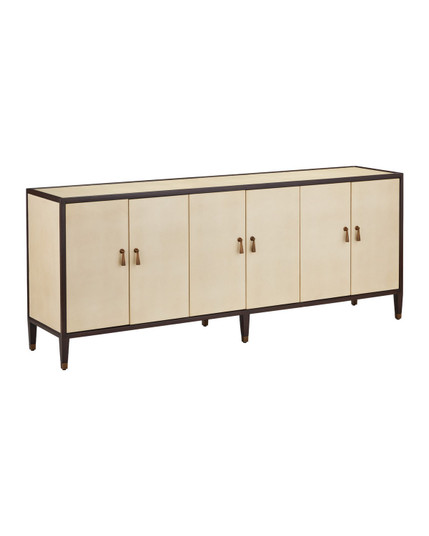 Evie Credenza in Ivory / Dark Walnut / Brass (142|30000338)