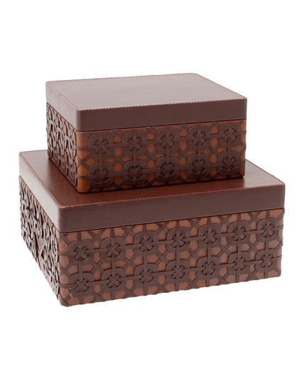 Brayden Box Set of 2 in Brown (142|12001147)
