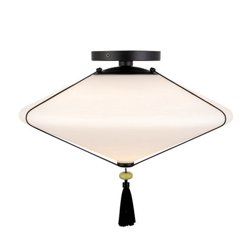 Reeve One Light Flush Mount in Matte Black/Opal Glass (452|SF481015MBOP)